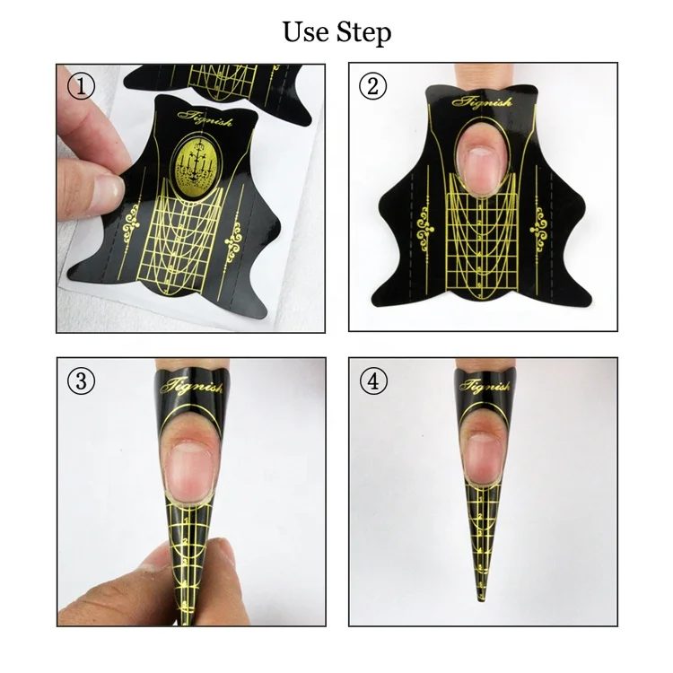 Форма для ногтей KSM OEM 500 шт./рулон с толстой бумагой для акрилового УФ-геля направляющая для наращивания ногтей инструменты для наращивания ногтей