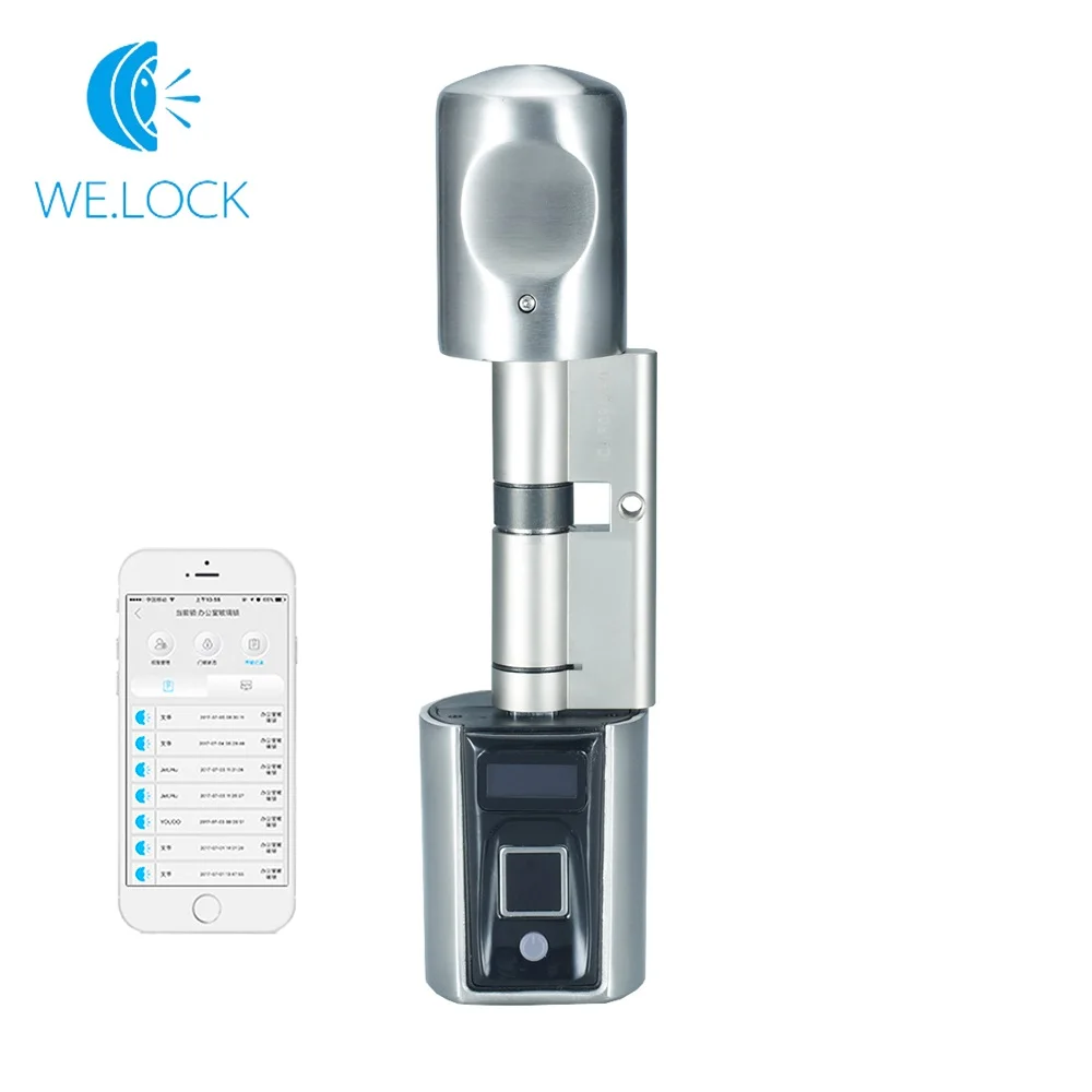 Электронный Смарт цилиндр Bluetooth Блокировка разблокировка карты, отпечатков пальцев и Bluetooth мобильного приложения