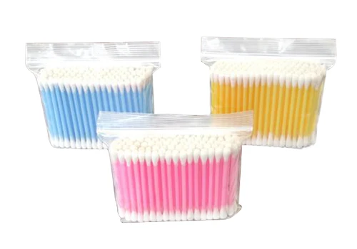 Чистящие аппликаторы для макияжа, пластиковые палочки, ватные палочки с двойной головкой, ватные палочки