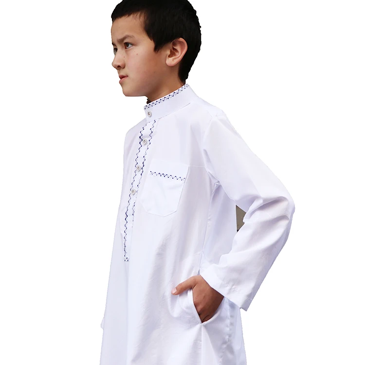 2020 Classic Traditional White Color  Boys  Thobe Jubba Arab Dress for 4 years to 18 years