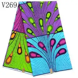 Африканский воск, новый дизайн, 100% хлопковая восковая ткань с принтом, 6 ярдов трикотажной ткани