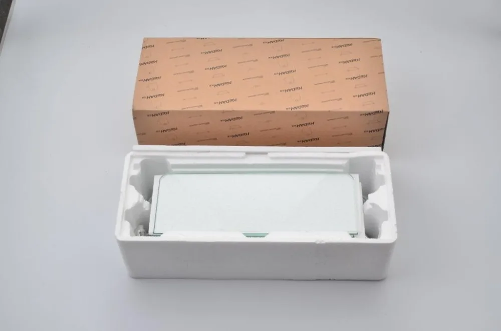 
KD9114 wall mounted double tier golden PVD glass bathroom corner shelf 