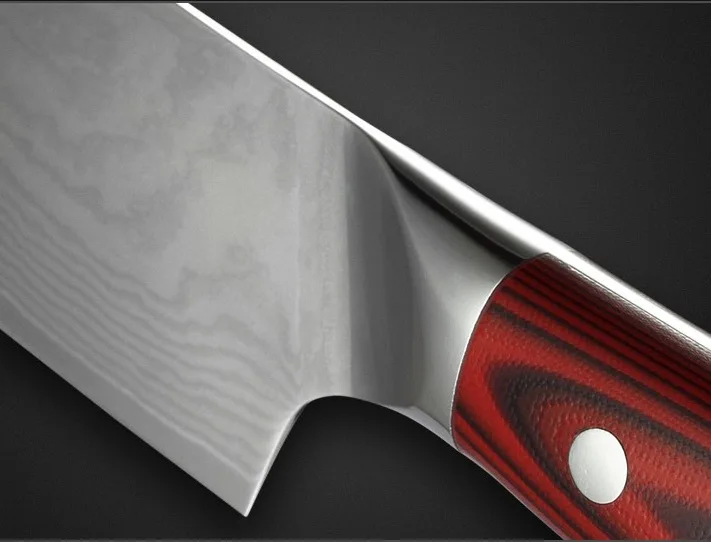 damascus Kitchen Chef Knife Set  chopping  knife  Paring Knife  with Razor Sharp Blade