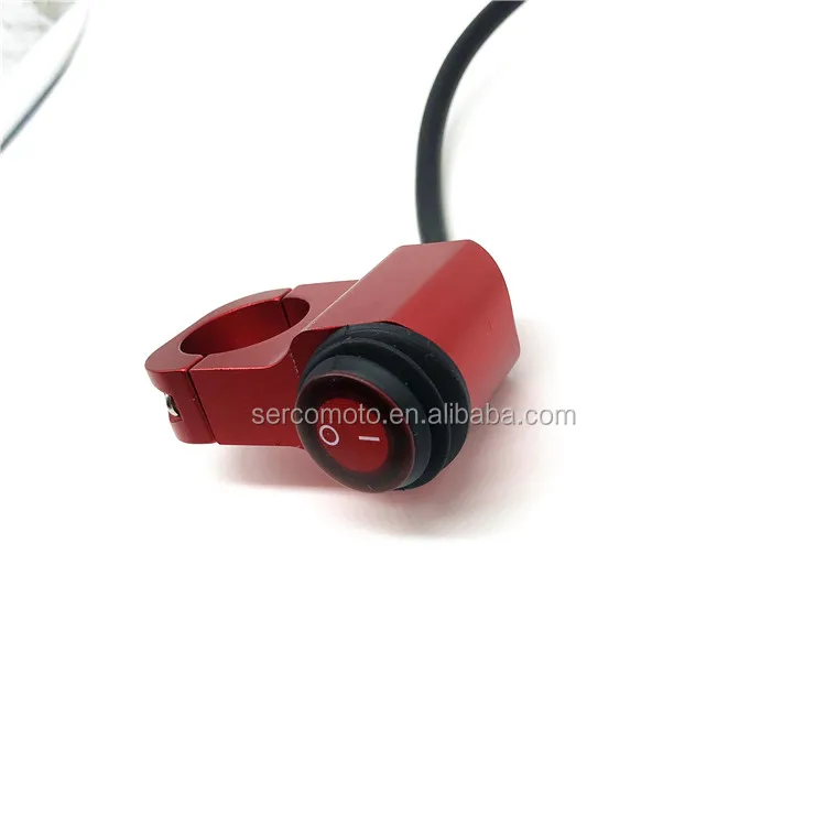 Водонепроницаемые переключатели на руль для мотоцикла, 12 В, 7/8 дюйма, 22 мм, стоп-сигналы для фар, противотуманные фары, переключатель ВКЛ./ВЫКЛ. С индикатором