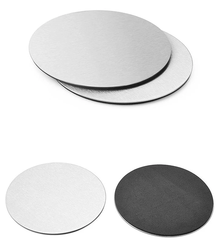 Brushed non-slip Stainless Steel Glass Coaster