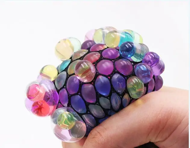 
2017 Anti-stress ball rubber squeeze grape ball mesh squishy ball 