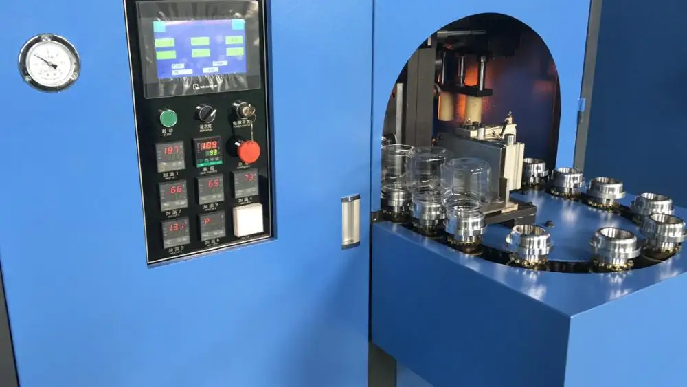 pet jar blow moulding machine machinery 2cavity automatic blowing with preform hand feeding