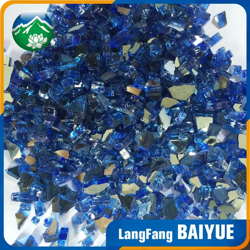 Высокое качество морской синий огонь стекло разбилось