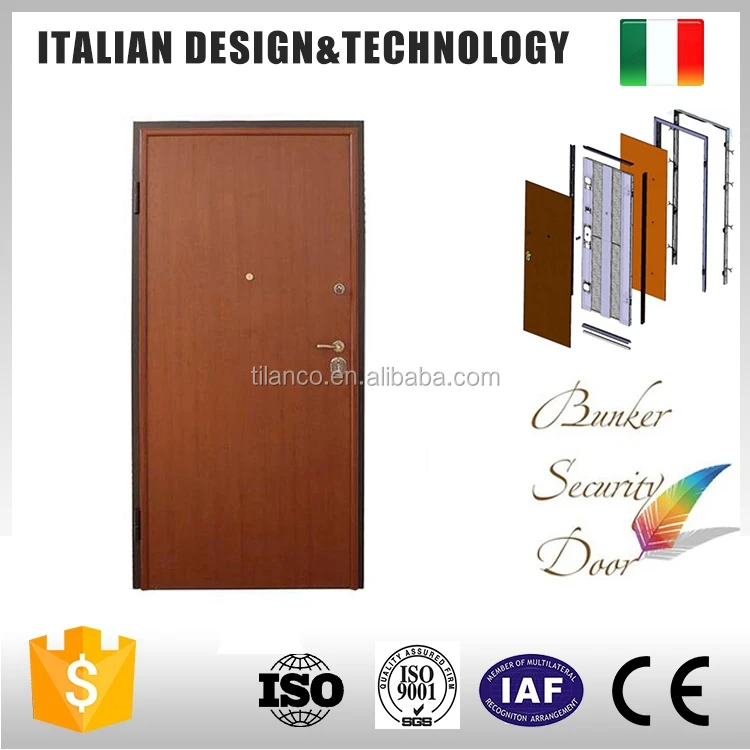 ENV 1627 хорошо продается на Европейском рынке 900*2000 мм цвет Орех Италия стиль меламина бронированная дверь
