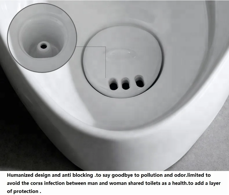 Integrated Automatic Urinal Flush Valve Ceramic Urinal