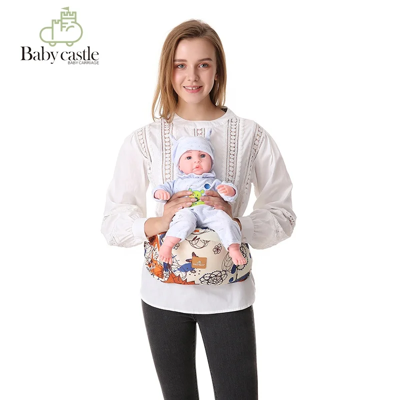 Unique Happy flower print fabric Baby Hip Seat Carrier,Infant Toddler Waist Stool and Hip Holder Belt,Convenient for Front Seat