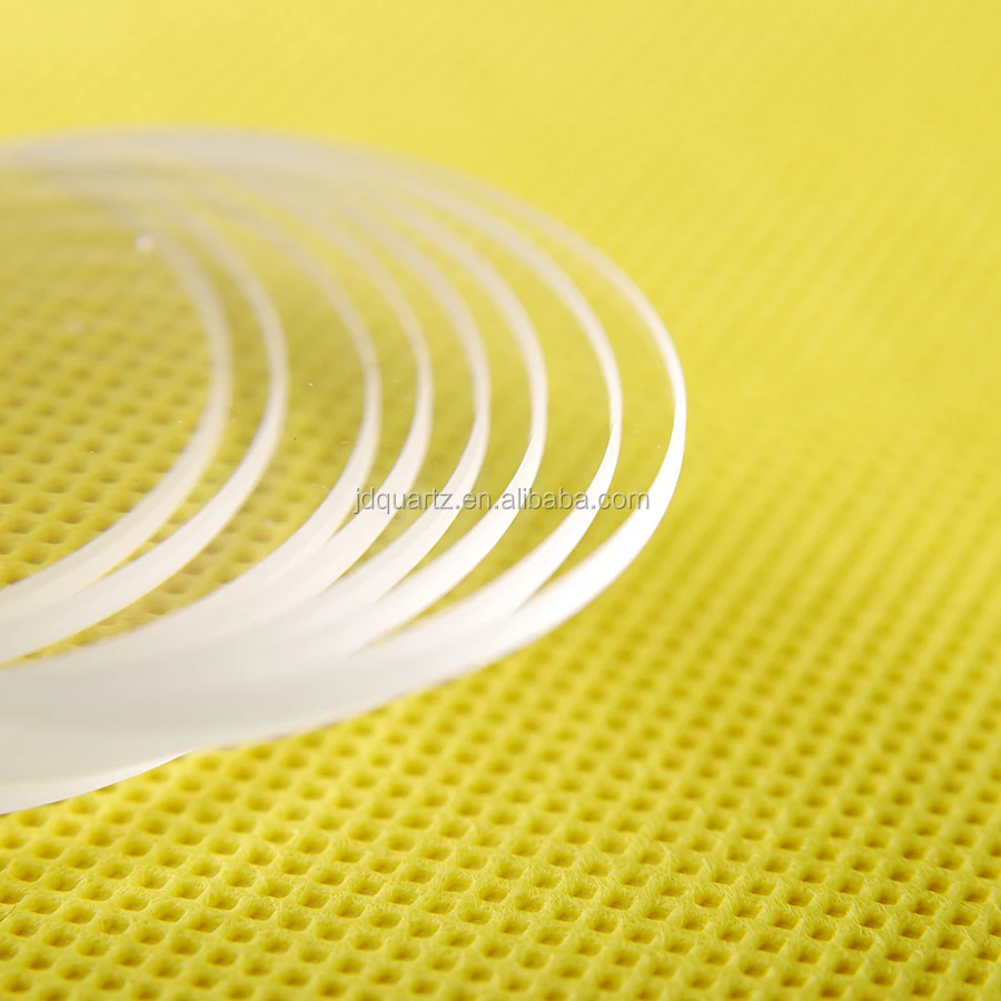 JD Clear Glass Round Fused Silica Quartz Disc