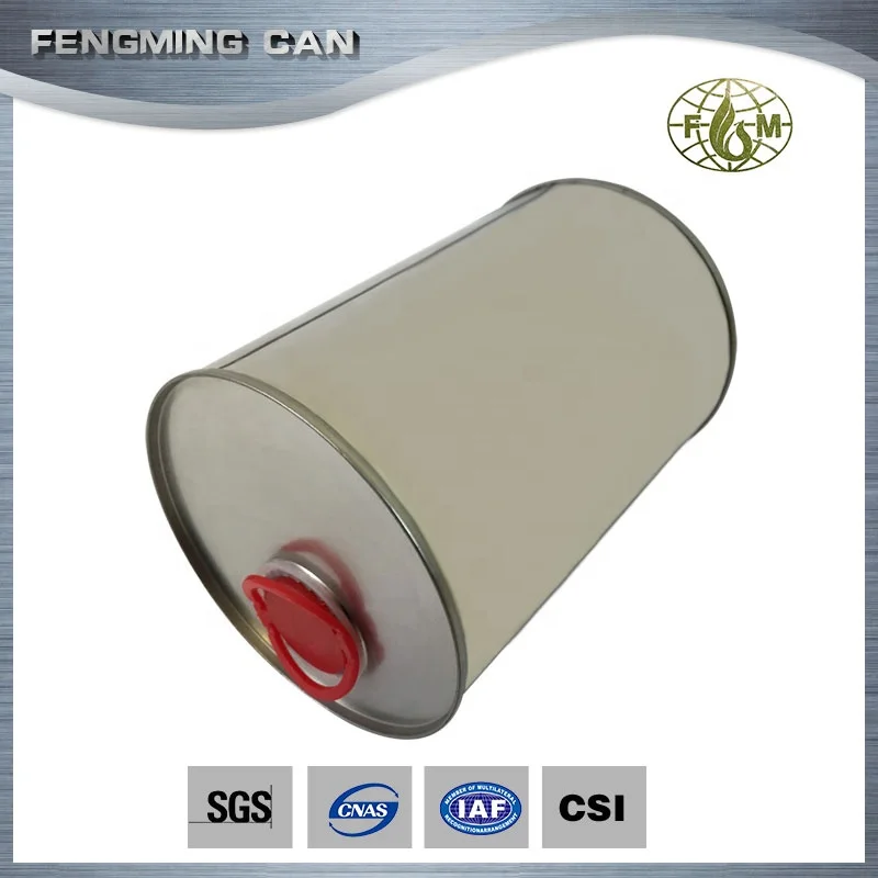 1 Liter Engine Oil Metal Aluminium Tin Can Manufacturer Container With Plastic Cap