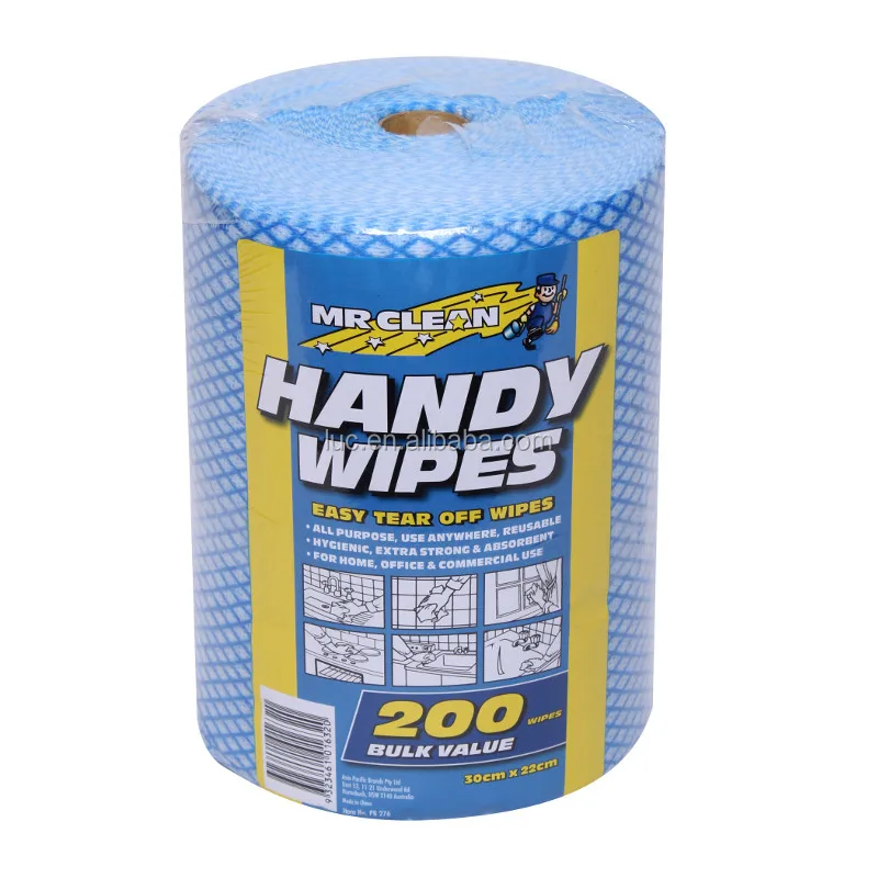 Нетканые чистящие салфетки в рулоне/чистящие салфетки из микрофибры/салфетки для чистки бумажного стекла