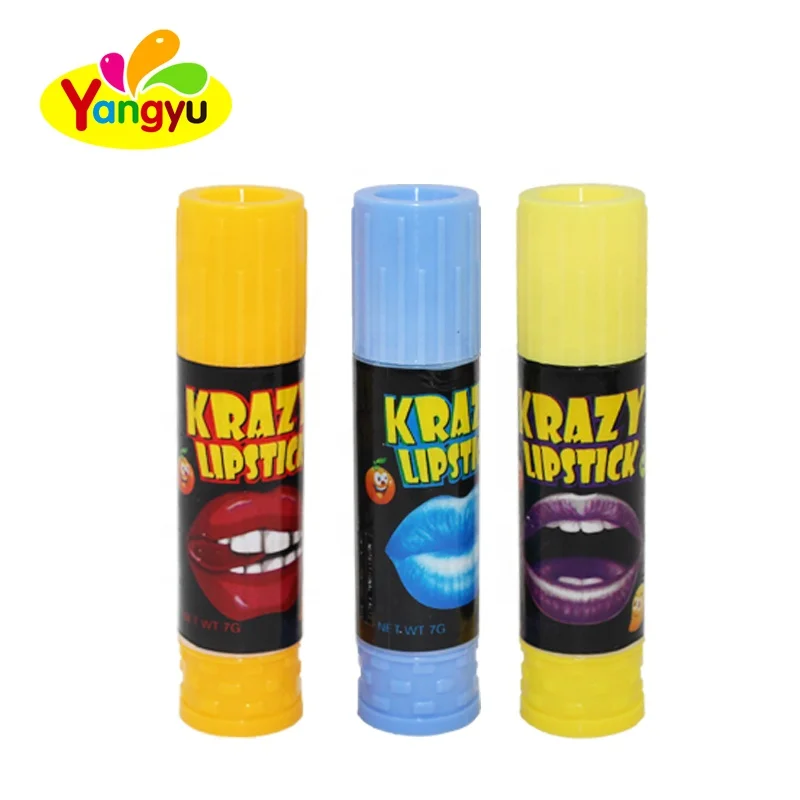 Mini  Rotating Crazy Lipstick Fruit Jelly Jam Lipstick candy
