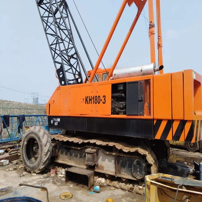 50 ton hitachi KH180-3 crawler crane original from Japan good condition cheap price top sale in shanghai