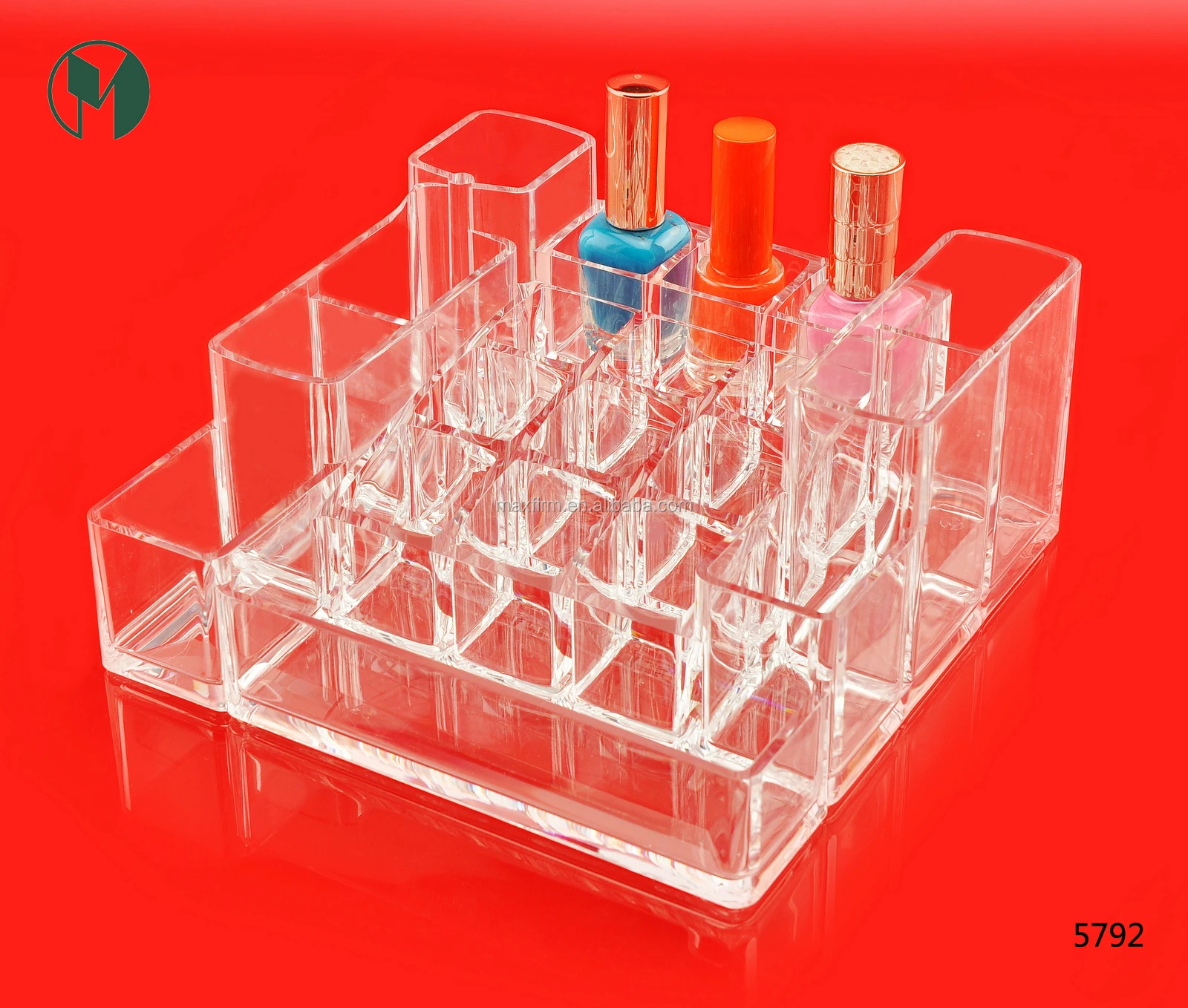 clear crystal acrylic Nail Polish Holder plastic makeup lipstick holder