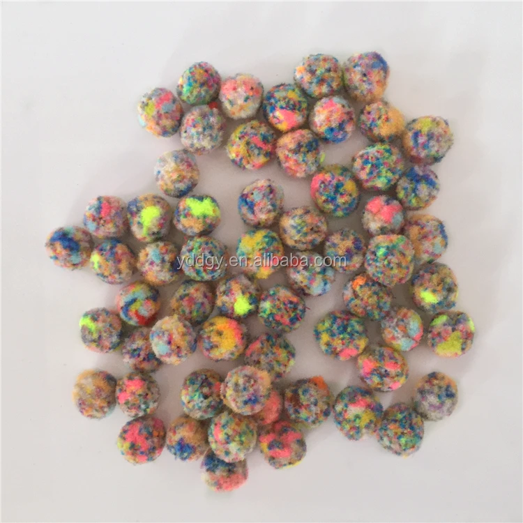 Factory supply DIY crafts terylene mixed color pompoms toys for kids or wedding party decoration