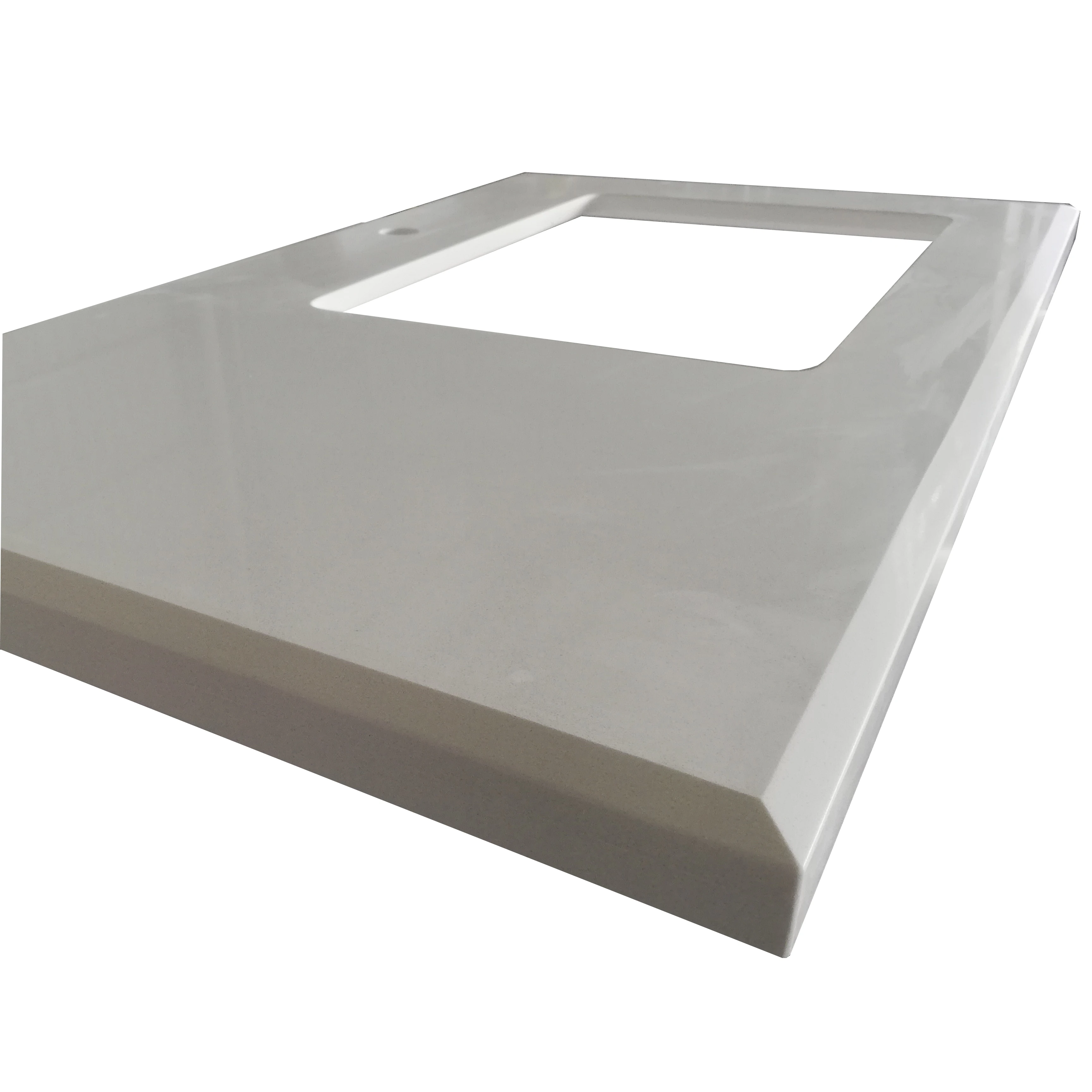 Ready to ship hot sale modern nano glass bathroom vanity top