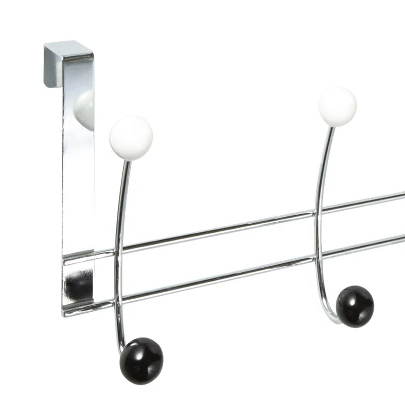 Over Door Chromed Hat hook Back Door J Hooks And Wall Mount Antique Clothes With Ceramic Ball Hangers Clothes Line Hanging
