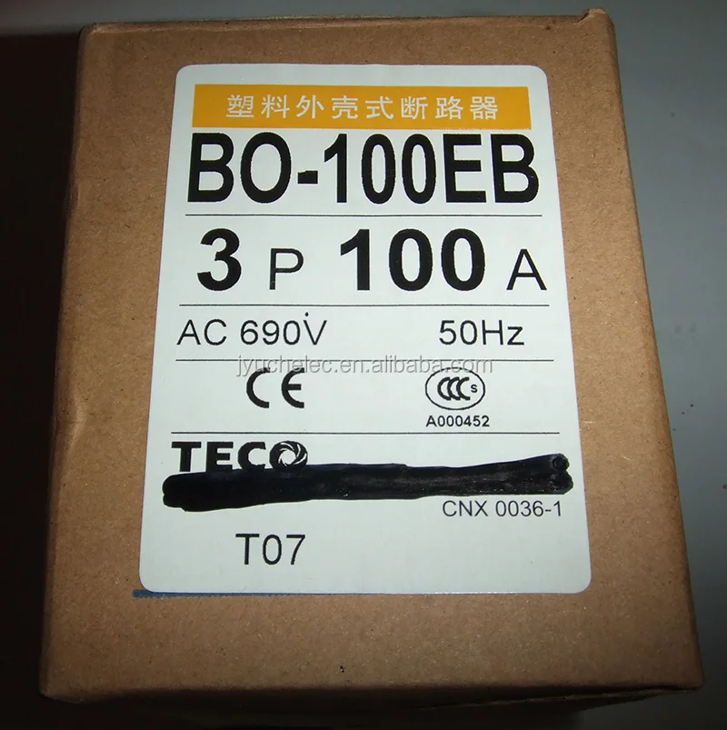 Original TECO breaker 3P 100A TO-100EC/BO-100EB