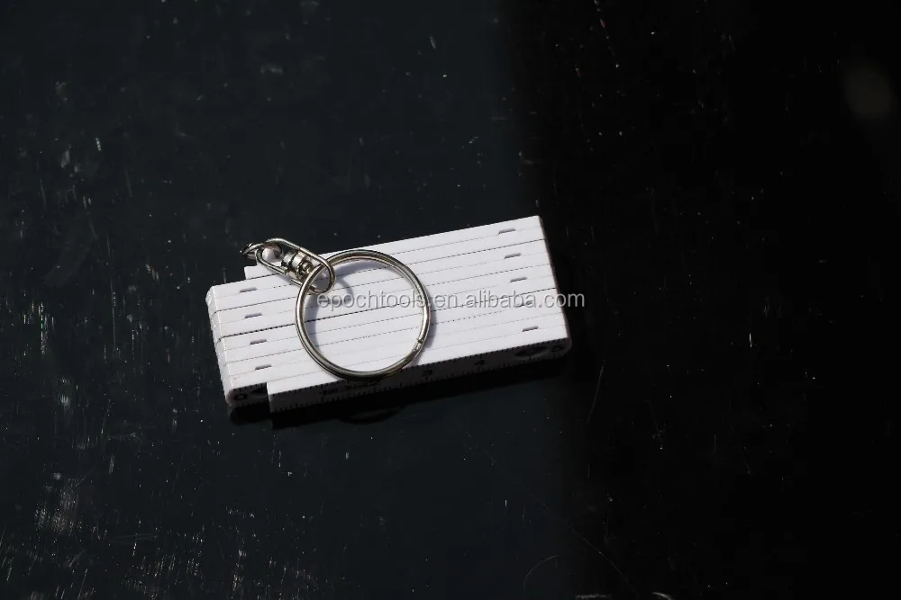 mini plastic folding ruler with key ring