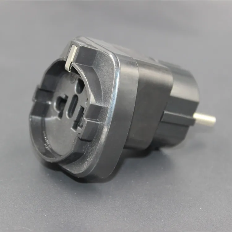 Schuko Travel Adapter Plug with for Grounded Type E/F Germany, France