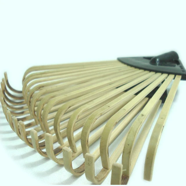 15 Tine Bamboo Grass Garden Leaf Rake