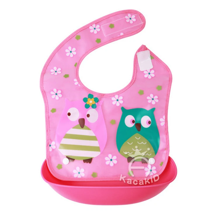 Amazon Top Seller 2018 Cheap Price EVA Material Baby Bibs Waterproof with Food Pocket