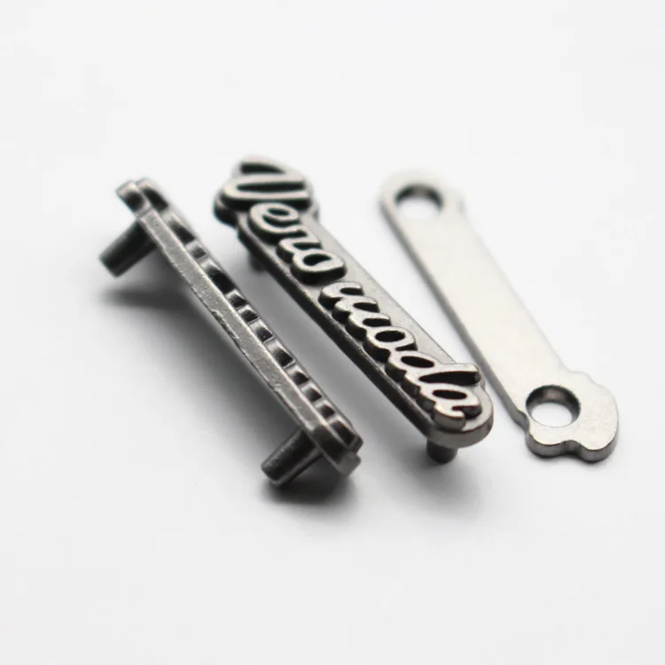 logo custom metal leather denim jeans patch