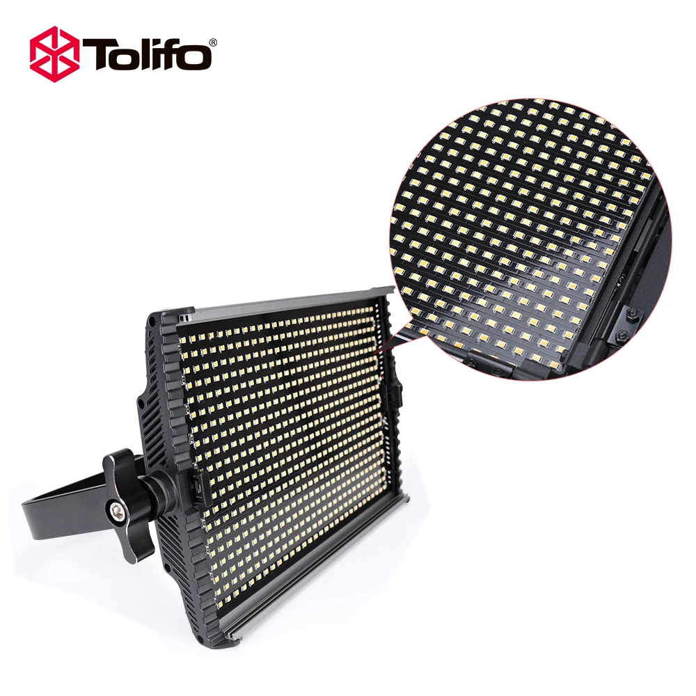 Tolifo GK-S60B PRO 60W 5600K Thin Aluminum Studio Video 600 Led Panel Lights Support DMX512