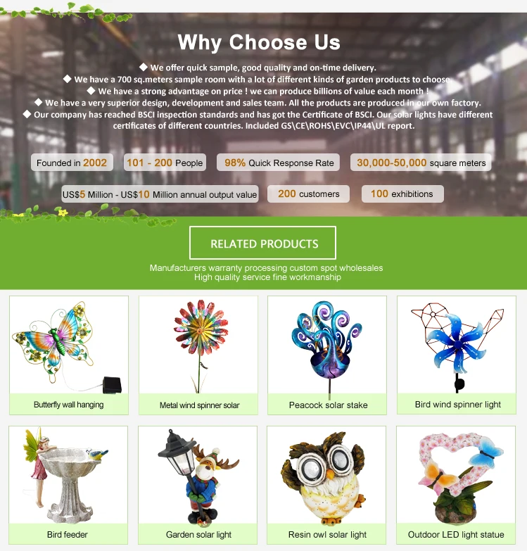 plastic Imitation metal garden LED fence border solar light