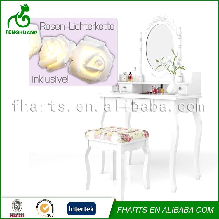 Современный Большой Белый Деревянный Туалетный Столик Для