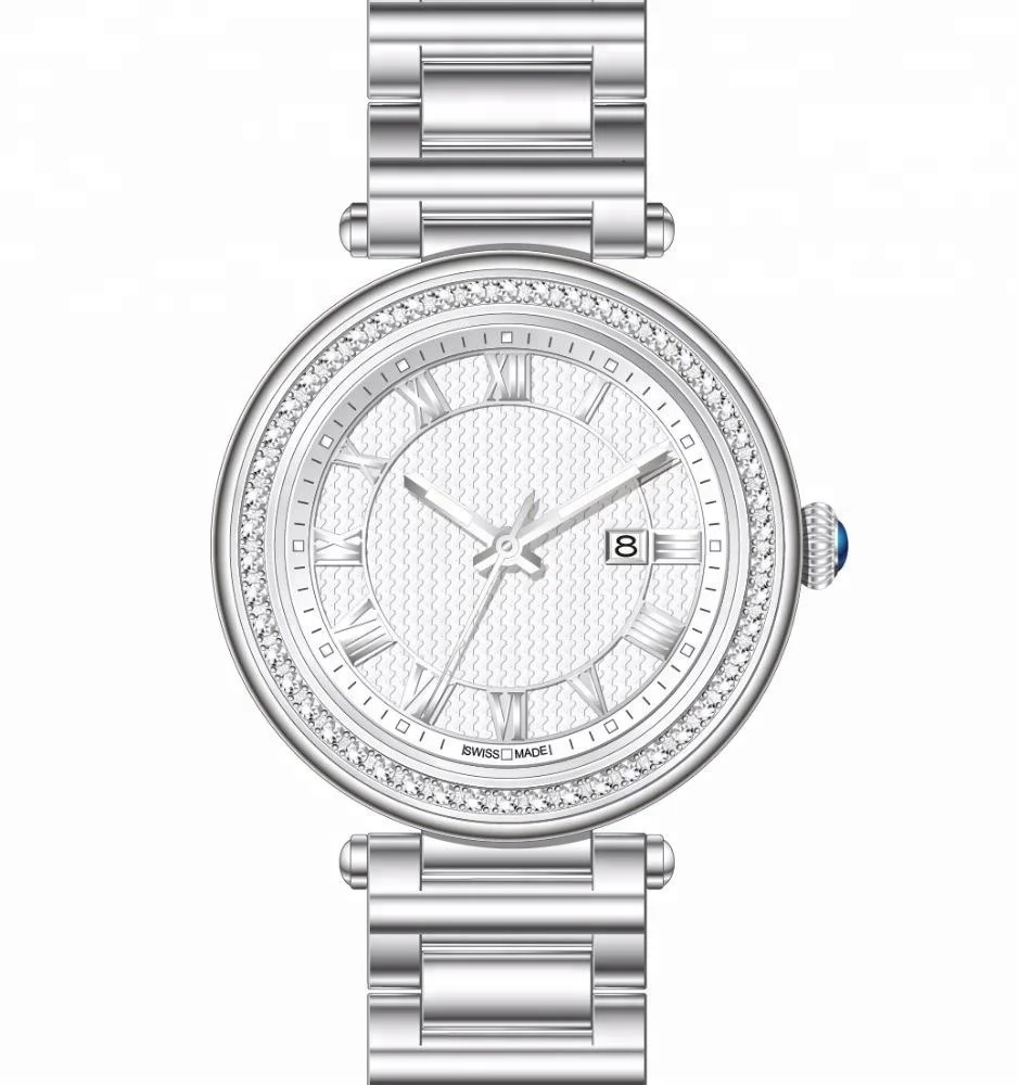 Limited edition type and stainless steel material master CNC seting diamond watch