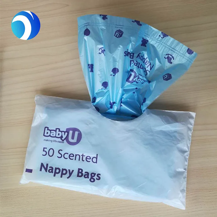 T-shirt biodegradable bag  nappy plastic carrier bag HDPE plastic scented plastic bag