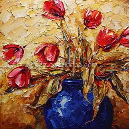 Керамический цветочный горшок, холст, картина маслом, цветок в дизайне ВАЗ