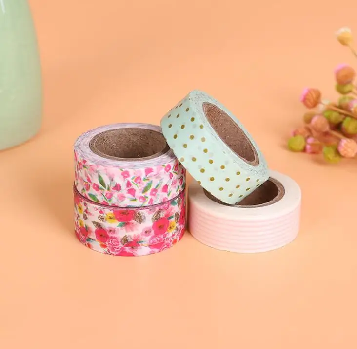 Wholesale custom printed washi tape,assorted design washi tape decorative school stationery