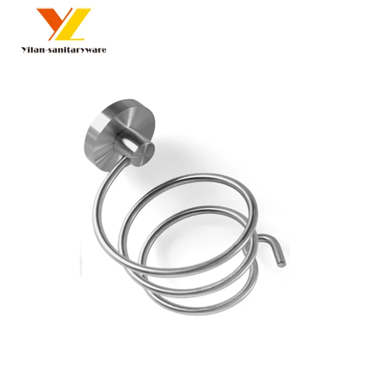 Wall Mounted Stainless Steel Salon Hair Dryer Holder Rack Hair Product Organizer