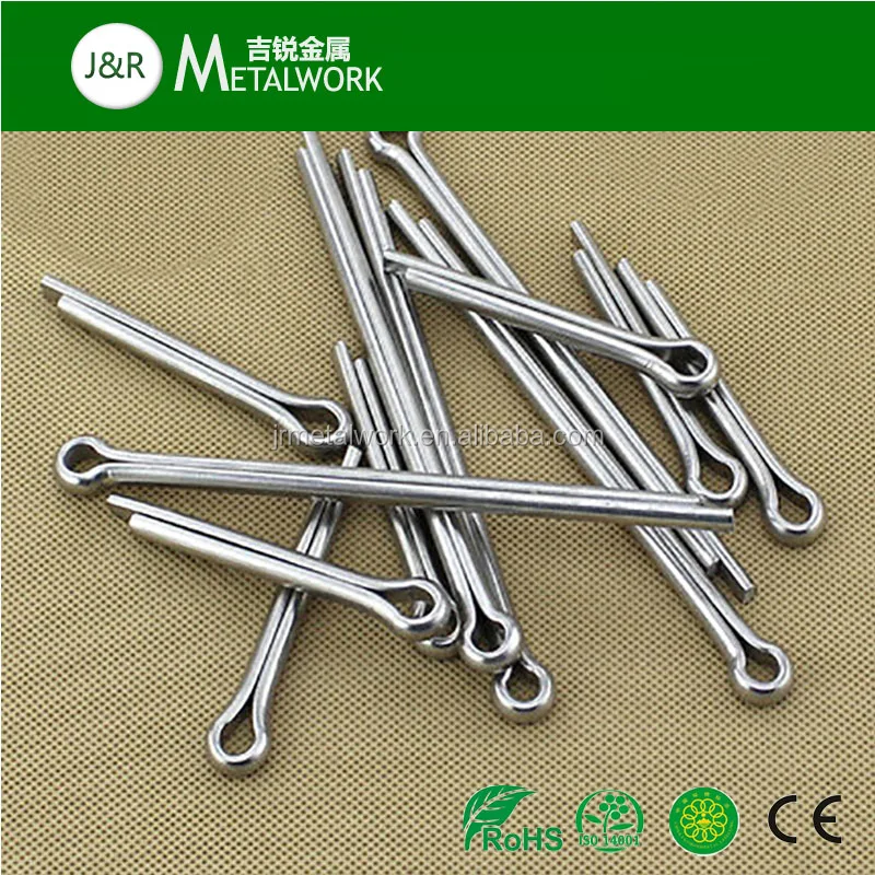 carbon steel DIn94 zinc plated split cotter pin 0.6 mm 0.8mm  1mm 1.2mm 1.6mm  2mm 2.5mm 3.2mm