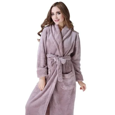 Extra long hotel micro fiber bathrobe