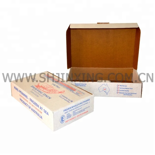 waterproof corrugated cardboard storage folding paper Export Tuna Packaging Seafood Carton Box