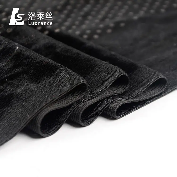 Горячая продажа 93% полиэстер 7% спандекс Дамаск бархата со стразами