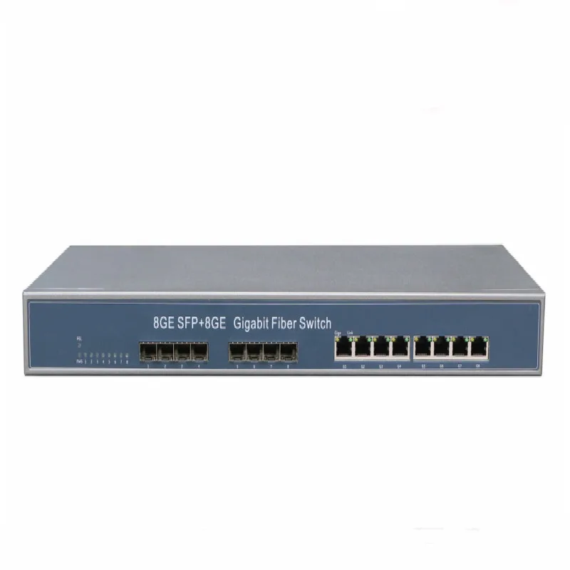 8-port gigabit sfp switch with 8 port 10/100/1000mbps utp rj45
