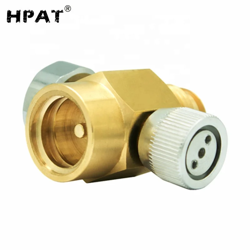Amazon Hot sale Brass Paintball Inner Thread Soda Water Tank On/Off Valve With 3000 Psi Gauge cartridges