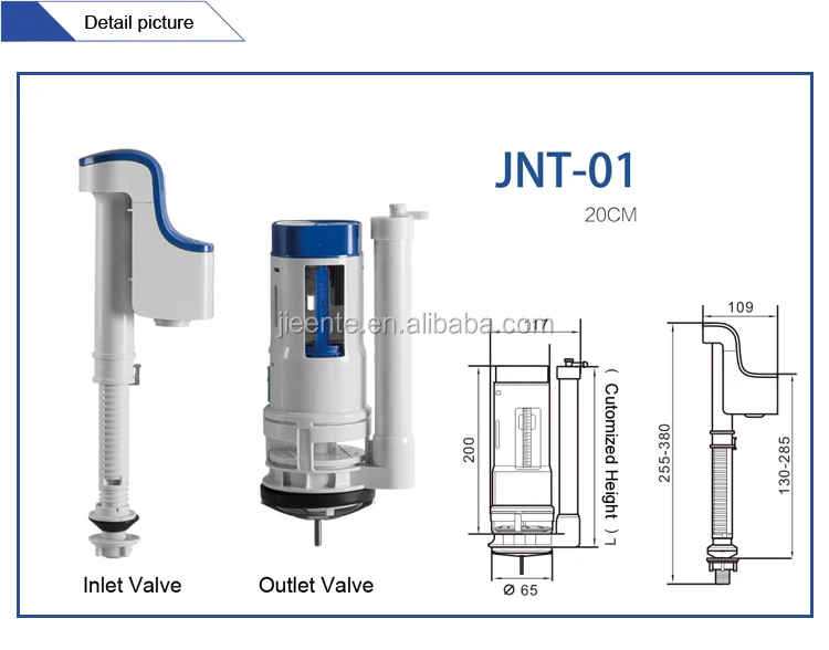 
JNT-02 Bathroom Plastic Water Valve Accessories for Tank of Toilet 