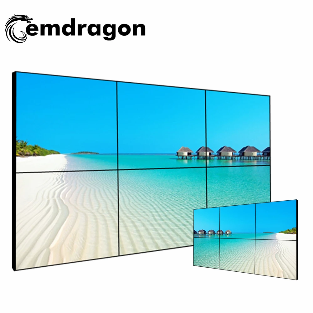 factory price!! dahua digital signage 49 inch 3.5mm LCD tablet digital signage  2 * 3 = 6 screen for big video wall HD