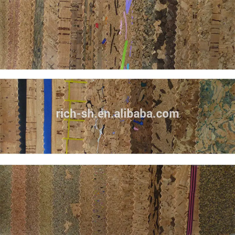 Rq-xc02 натуральной пробки обуви пятки покрытие ткани пробки ткани для обуви, каблуки, подошвы