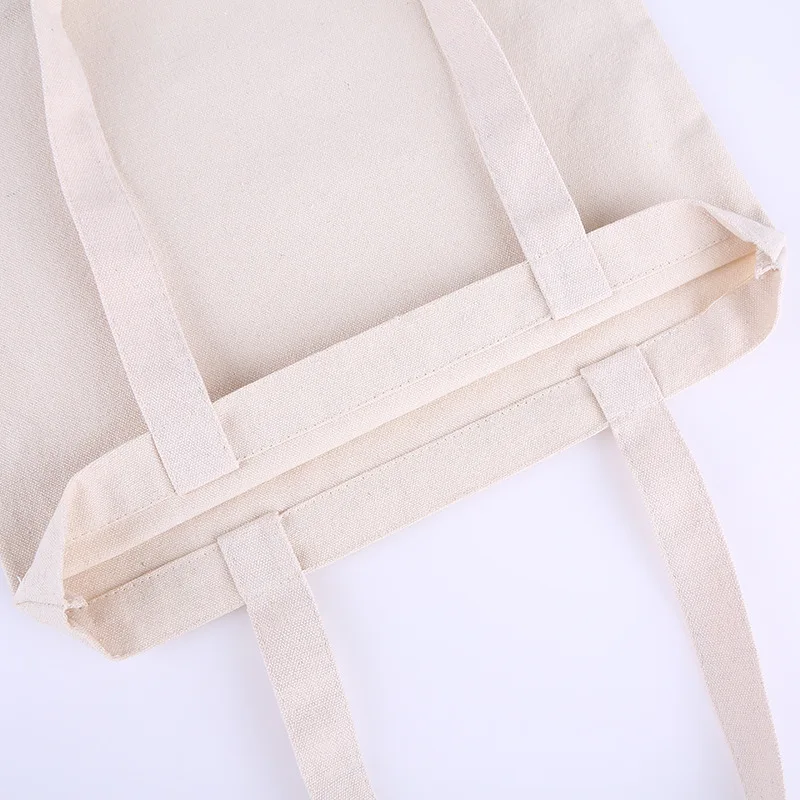 Natural Color Long Handles Promotional Tote Cotton Bag,Custom Logo Printing Sac de Coton
