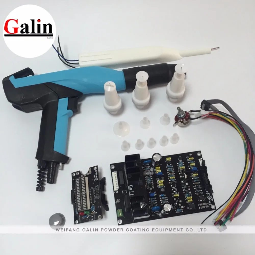 Electrostatic Powder coating machine manual spray gun with cascade and PCB