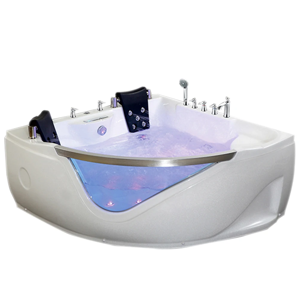 HS-B219 whirlpool Bathroom Tubs/ Classical Massage Bathtub/ Corner Shower Tub Combo